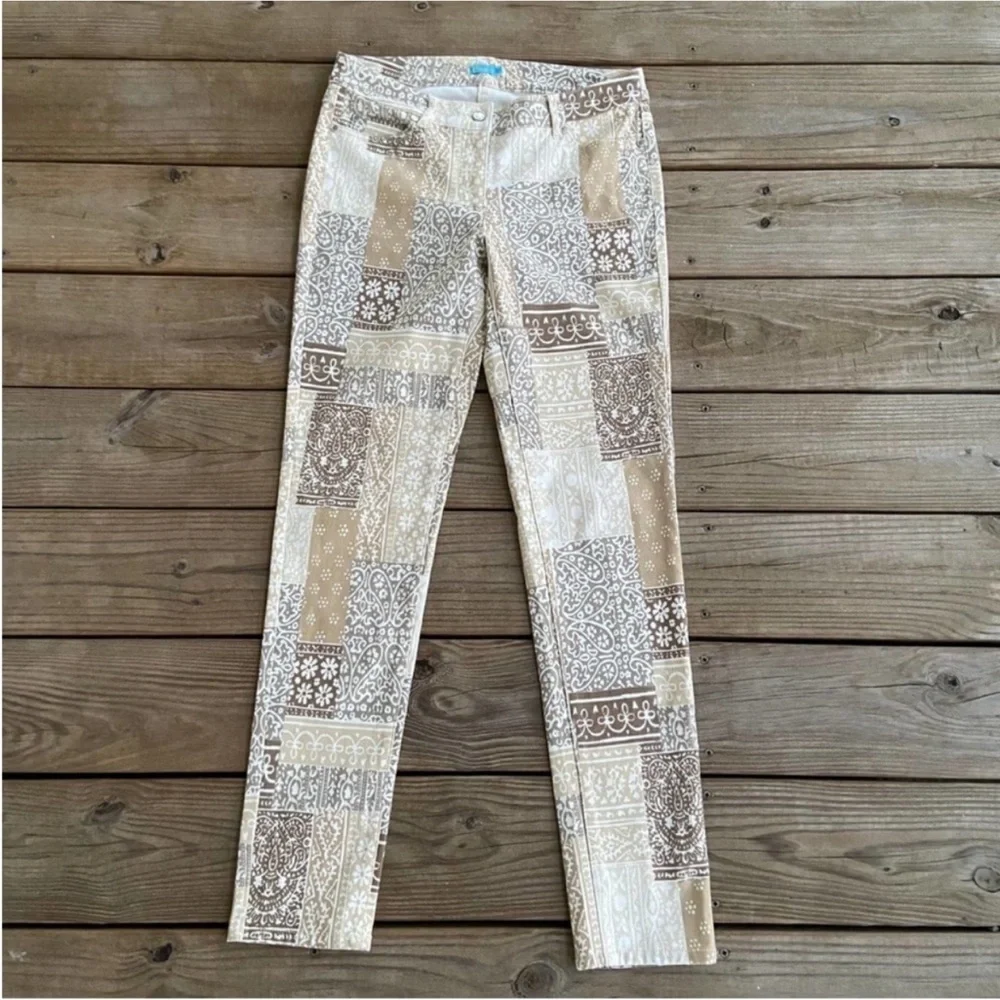 J. McLaughlin Patchwork Lexi Denim Jeans Pants Size 10